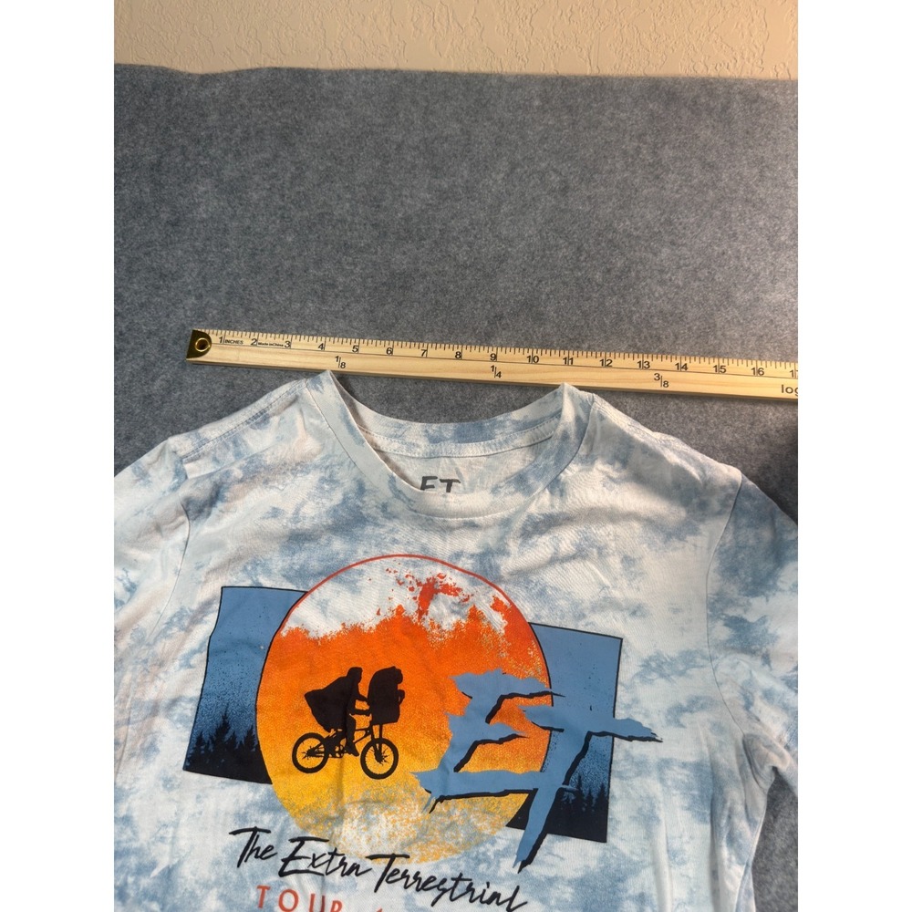 E.T. The Extra Terrestrial Tour 1982 T Shirt Women's Small 3/5 Blue White Cotton - Picture 3 of 7